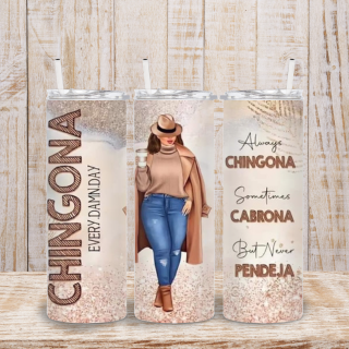 Chingona Brown 20 oz Tumbler
