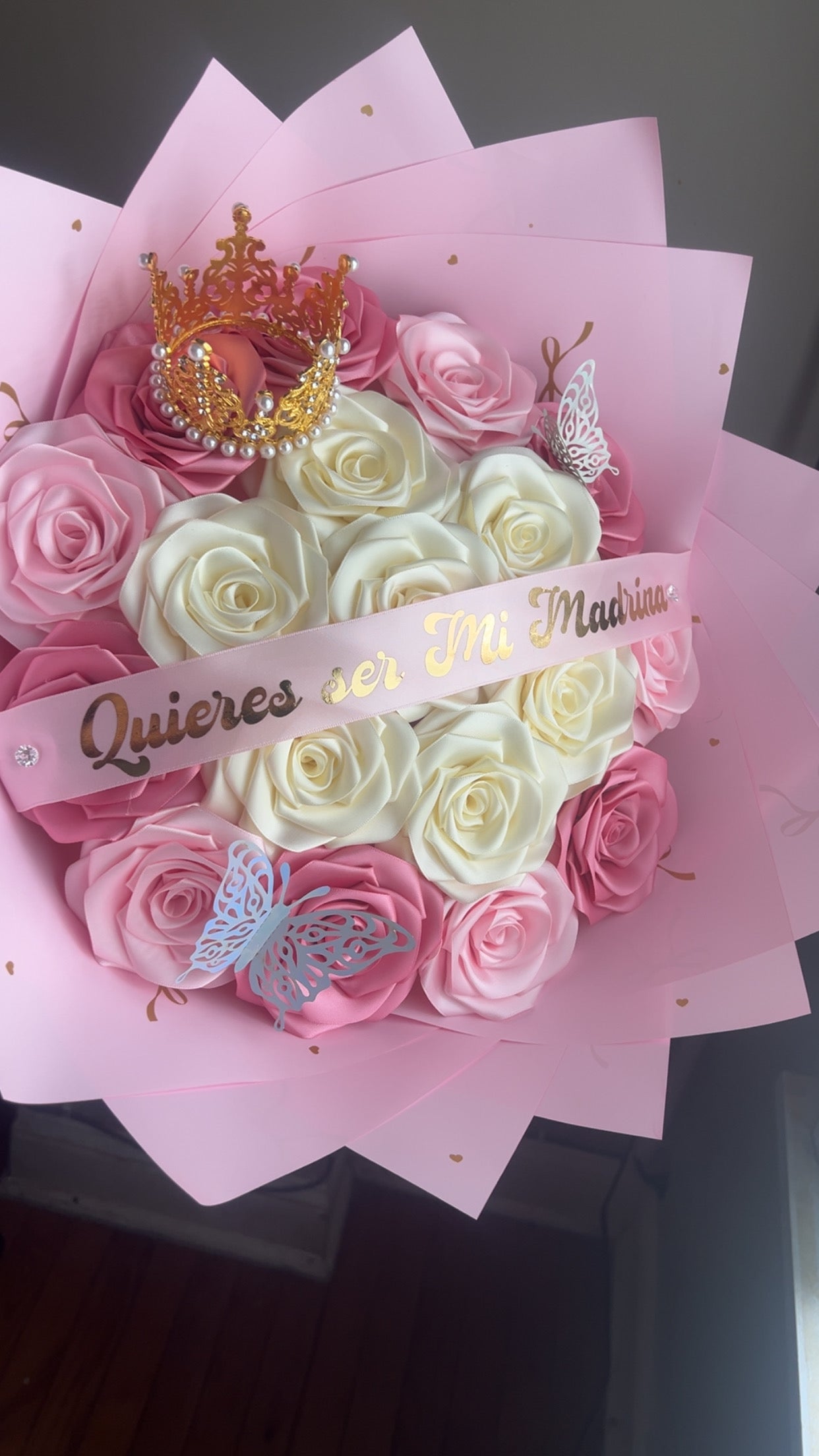 Quieres ser mi Madrina rose bouquet