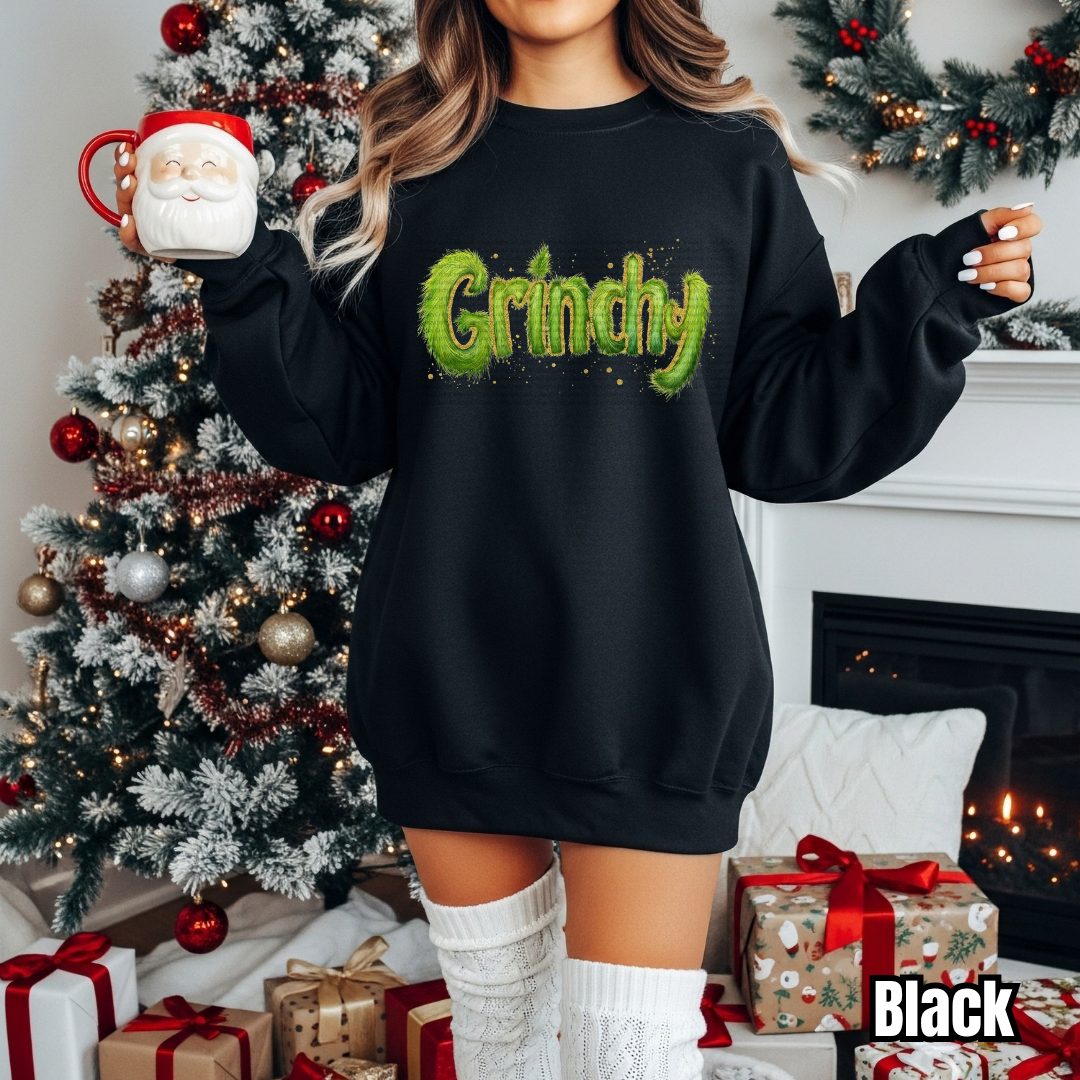 Fuzzy Grinchy Crewneck