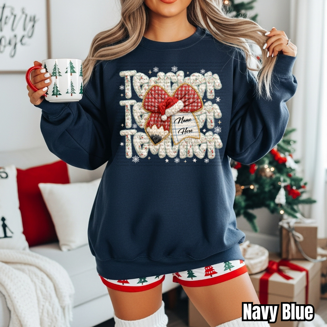 Teacher Crochet Crewneck